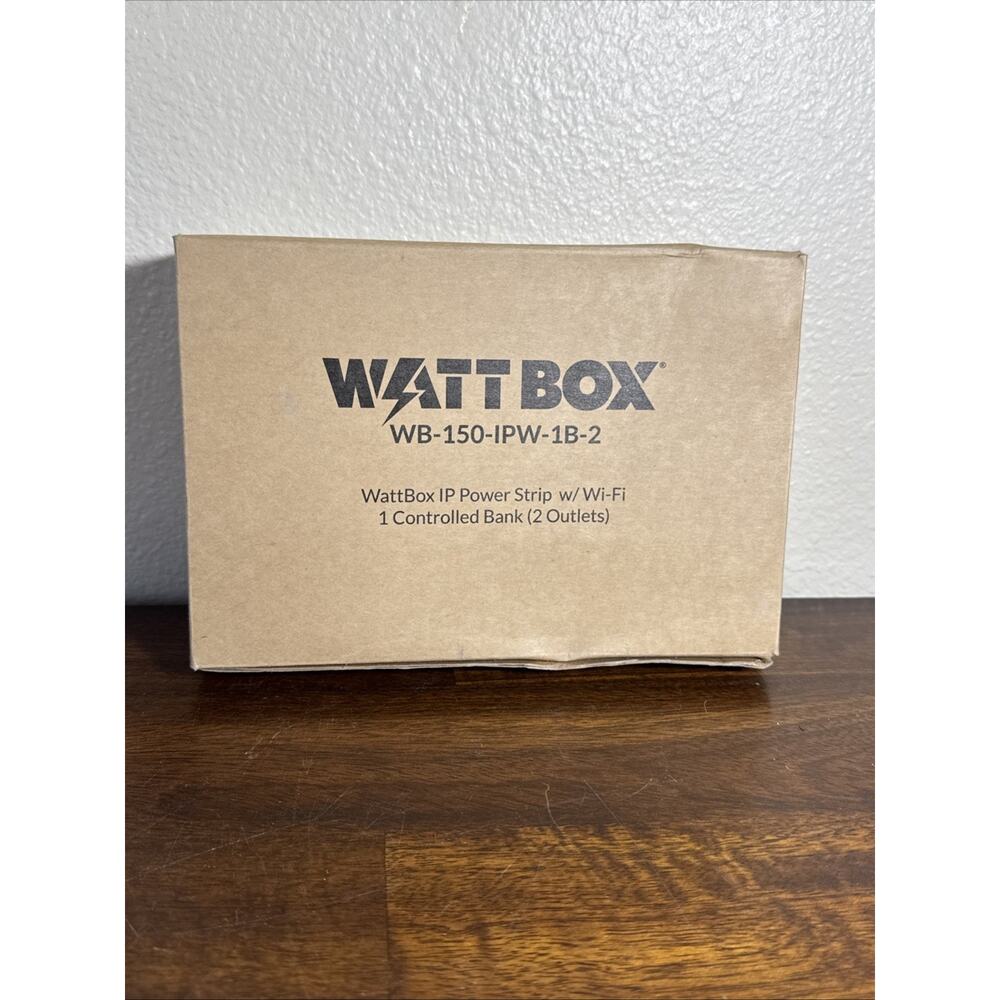 New WattBox WB-150-IPW-1B-2 Wi-Fi Smart 2-Outlets IP Power Strip